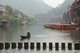 China: Stepping stones across the Tuo River, Fenghuang, Hunan Province